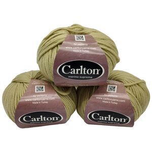 3 Pack Carlton Yarn Extra Fine Merino Supreme Superwash Wool 50g Color #4 (READ)